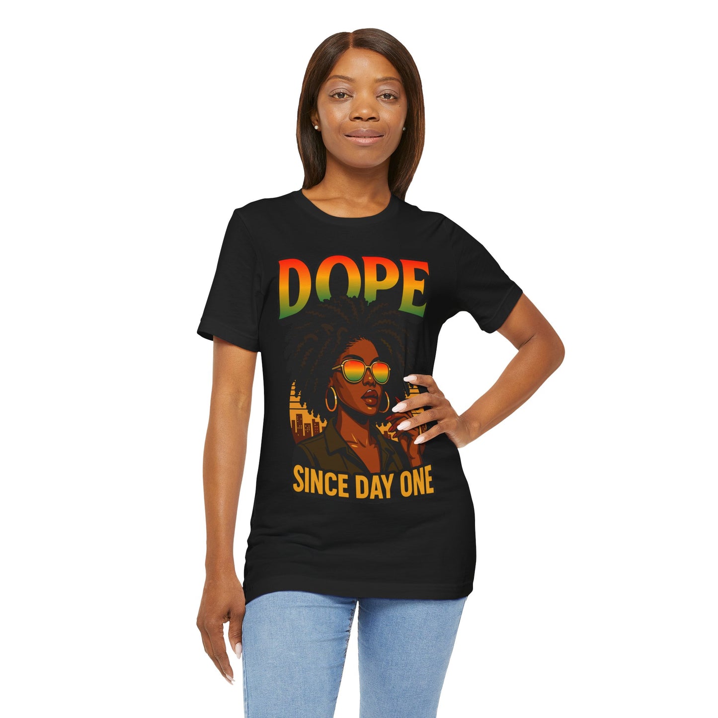 Black Women Dope Since Day One Juneteenth Black History Afro T-Shirt