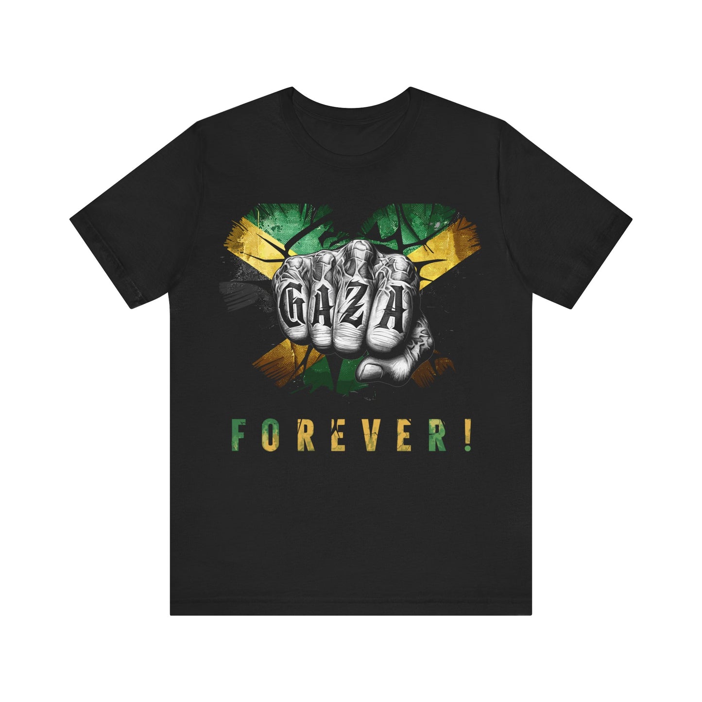 Gaza Forever Jamaican Flag Dancehall Vybz Fans Men, Women's T-Shirt
